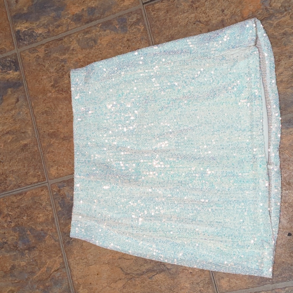 SEQUINS lined mini skirt